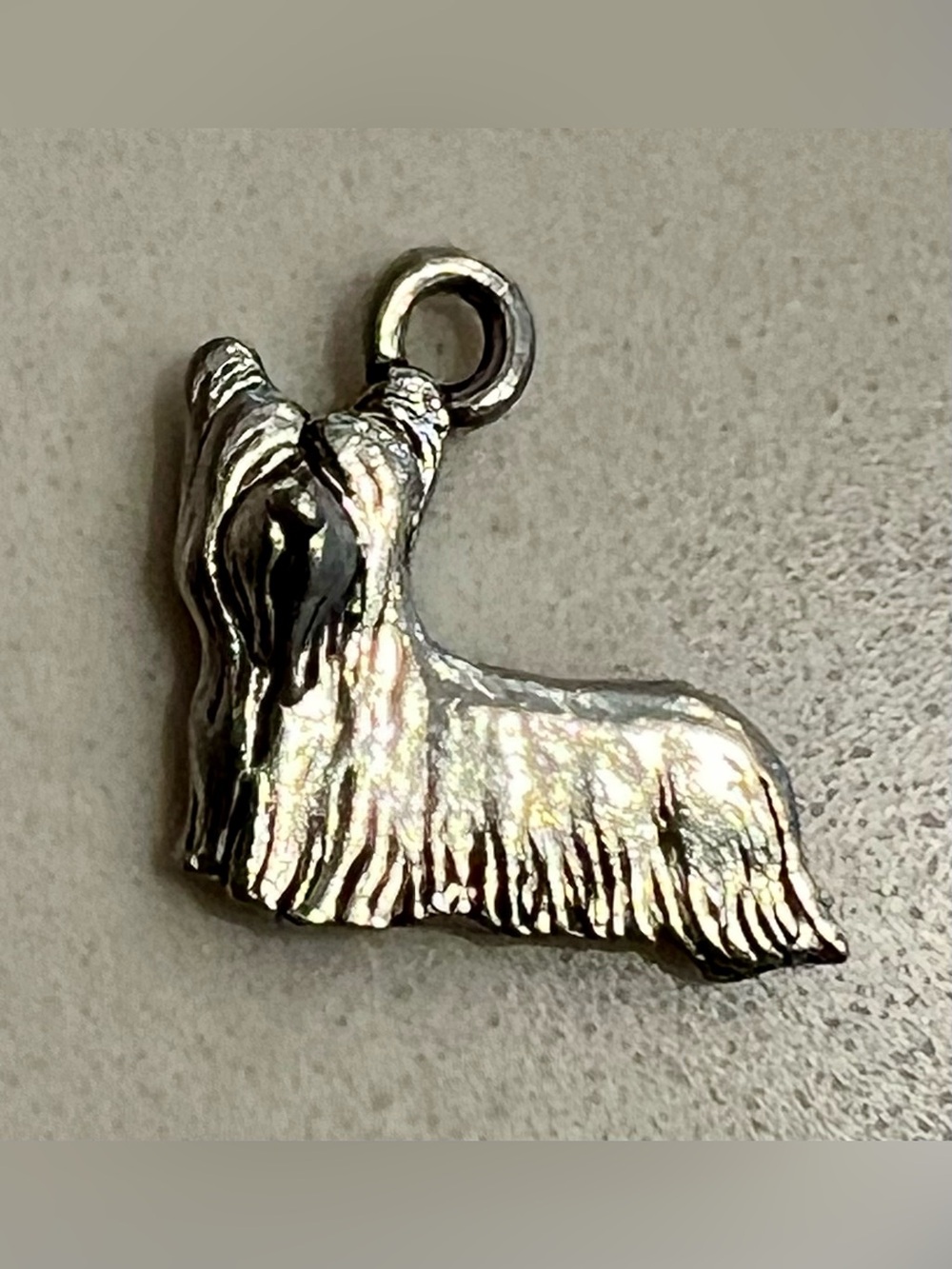Sterling Silver Yorkshire Terrier Dog Charm Pendant